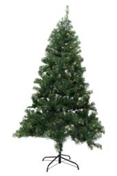 Neel Blue Alpine Artificial Christmas Tree, Pre-lit Tree with Warm Colourful LED in Green - Size: 5ft - thumbnail 1
