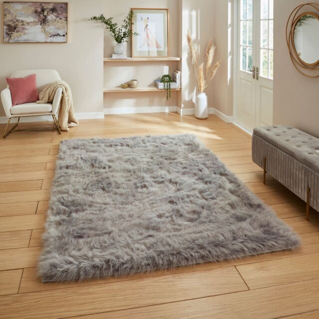 The Rug Shop UK Grey Modern Shaggy Plain Easy to Clean Area Rug - Size: 160 cm x 230 cm - image 1