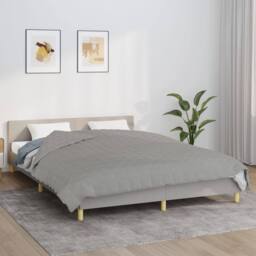 Berkfield Home Weighted Blanket Grey 220x235 cm King 15 kg Fabric