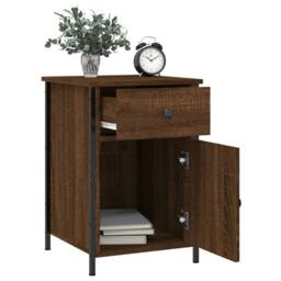 Berkfield Home Bedside Cabinets 2 pcs Brown Oak 40x42x60 cm Engineered Wood - Size: 40 x 42 x 60 cm - thumbnail 4