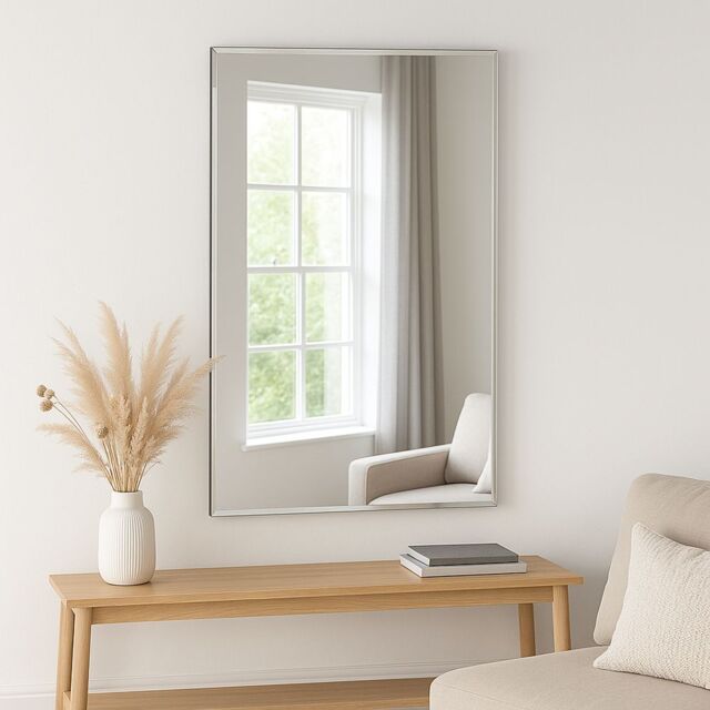 Agenzia 14 Single Bevelled Venetian Wall Mirror 120 x 80cm in Silver - Size: 120 x 80 cm - image 1