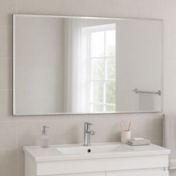 Agenzia 14 Single Bevelled Venetian Wall Mirror 120 x 80cm in Silver - Size: 120 x 80 cm - thumbnail 2