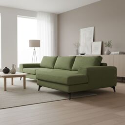 Abakus Direct Venice Corner Right Sofa with Deep Seats & Extra-wide Padded Arms in Dark Green - thumbnail 5