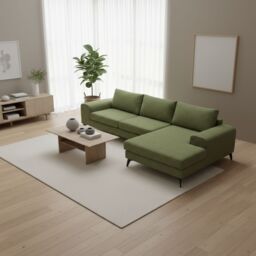 Abakus Direct Venice Corner Right Sofa with Deep Seats & Extra-wide Padded Arms in Dark Green - thumbnail 8
