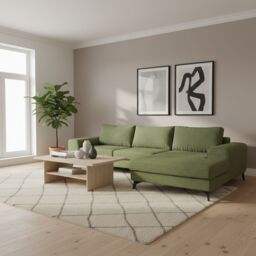 Abakus Direct Venice Corner Right Sofa with Deep Seats & Extra-wide Padded Arms in Dark Green - thumbnail 6