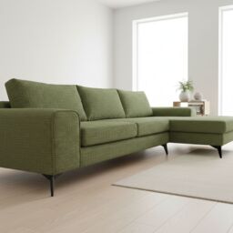 Abakus Direct Venice Corner Right Sofa with Deep Seats & Extra-wide Padded Arms in Dark Green - thumbnail 3