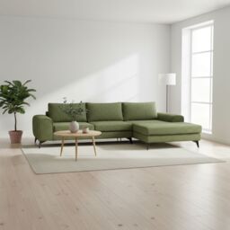 Abakus Direct Venice Corner Right Sofa with Deep Seats & Extra-wide Padded Arms in Dark Green - thumbnail 2