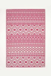 Homescapes Luxury Outdoor Rug Waterproof Reversible for Garden, Pink Tia Aztec - Size: 180 cm x 270 cm - thumbnail 1