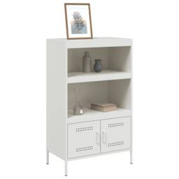 Berkfield Home Highboard White 68x39x113 cm Steel - Size: 68 x 39 x 113 cm - thumbnail 4