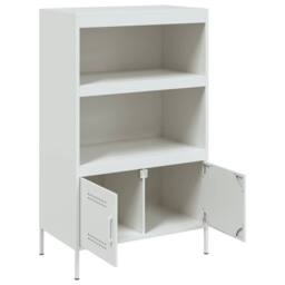 Berkfield Home Highboard White 68x39x113 cm Steel - Size: 68 x 39 x 113 cm - thumbnail 9