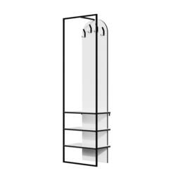 Havendro White Tall Slim Hallway Shoe Storage Coat Rack - thumbnail 1