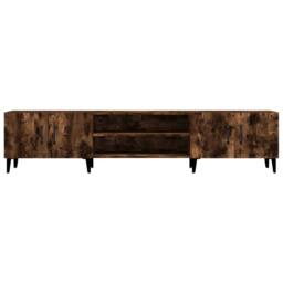 Berkfield Home TV Cabinet Smoked Oak 180x31.5x40 cm Engineered Wood in Brown - thumbnail 6