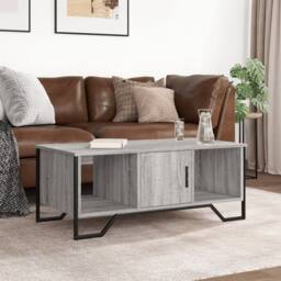 Berkfield Home Coffee Table Grey Sonoma 100x51x40 cm Engineered Wood - Size: 100 x 51 x 40 cm - thumbnail 3