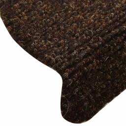 Berkfield Home Self-adhesive Stair Mats 5 pcs Brown 65x21x4 cm Needle Punch - Size: Medium - thumbnail 6