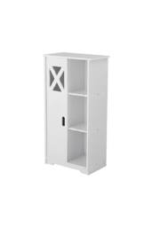 Living and Home Freestanding Bathroom Storage Cabin in White - thumbnail 8