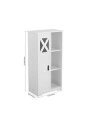 Living and Home Freestanding Bathroom Storage Cabin in White - thumbnail 5