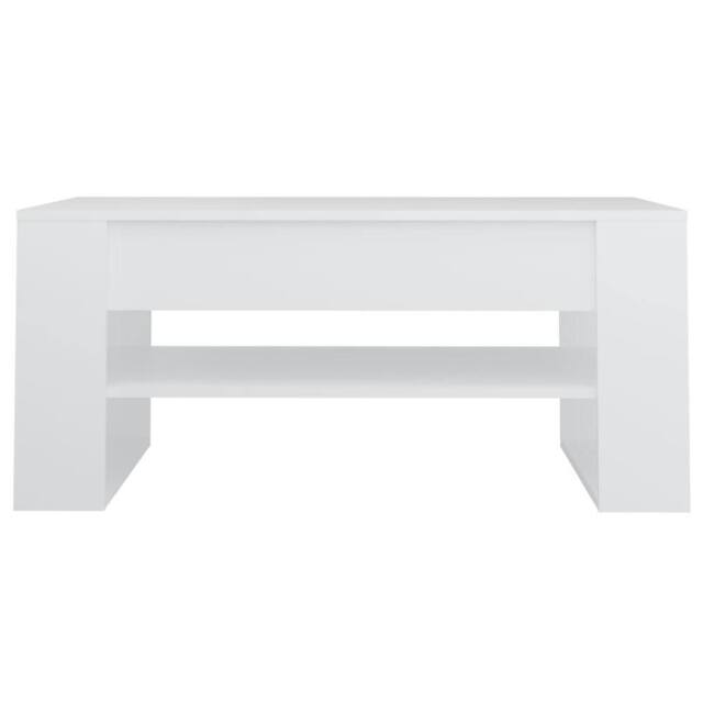 Berkfield Home Decorative Coffee Table White 102x55x45 cm Engineered Wood - Size: 102 x 55 x 45 cm - image 1