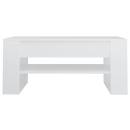 Berkfield Home Decorative Coffee Table White 102x55x45 cm Engineered Wood - Size: 102 x 55 x 45 cm - thumbnail 1