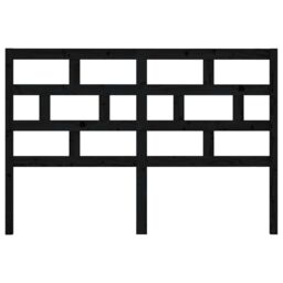 Berkfield Home Bed Headboard Black 146x4x100 cm Solid Wood Pine - Size: 146 x 4 x 100 cm - thumbnail 4