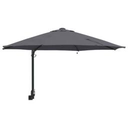 Berkfield Home Traditional Wall-mounted Garden Parasol with LEDs Antracite 248 cm in Dark Grey - thumbnail 3
