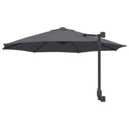 Berkfield Home Traditional Wall-mounted Garden Parasol with LEDs Antracite 248 cm in Dark Grey - thumbnail 6