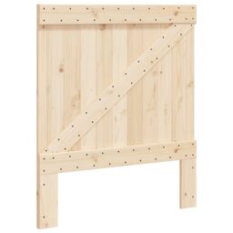 Berkfield Home Bed Frame without Mattress with Headboard 90x200 cm Solid Wood in Brown - thumbnail 6