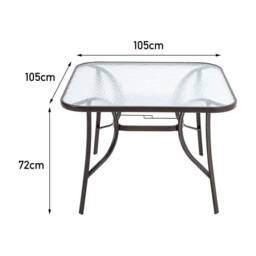 Living and Home Nabu 2 Seater Dining Bistro Set in Brown - thumbnail 7