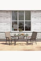 Living and Home Nabu 2 Seater Dining Bistro Set in Brown