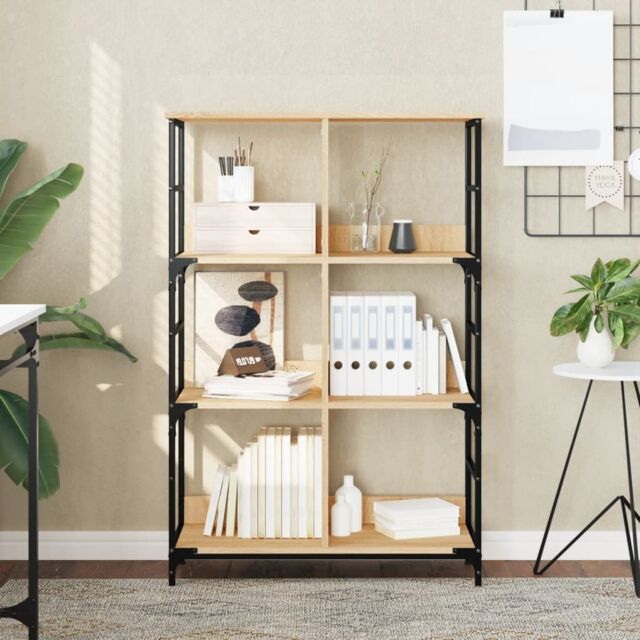 Berkfield Home Bookshelf Sonoma Oak 78.5x33x117.5 cm Engineered Wood in Brown - image 1