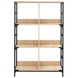 Berkfield Home Bookshelf Sonoma Oak 78.5x33x117.5 cm Engineered Wood in Brown - thumbnail 4