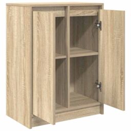 Berkfield Home Sideboard Sonoma Oak 57x34x76 cm Engineered Wood in Brown - Size: 57 x 34 x 76 cm - thumbnail 5