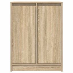 Berkfield Home Sideboard Sonoma Oak 57x34x76 cm Engineered Wood in Brown - Size: 57 x 34 x 76 cm - thumbnail 6