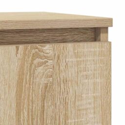Berkfield Home Sideboard Sonoma Oak 57x34x76 cm Engineered Wood in Brown - Size: 57 x 34 x 76 cm - thumbnail 9
