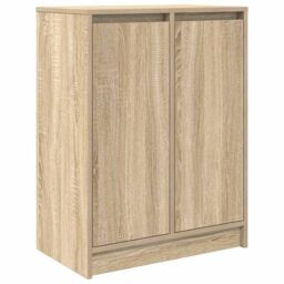 Berkfield Home Sideboard Sonoma Oak 57x34x76 cm Engineered Wood in Brown - Size: 57 x 34 x 76 cm - thumbnail 2