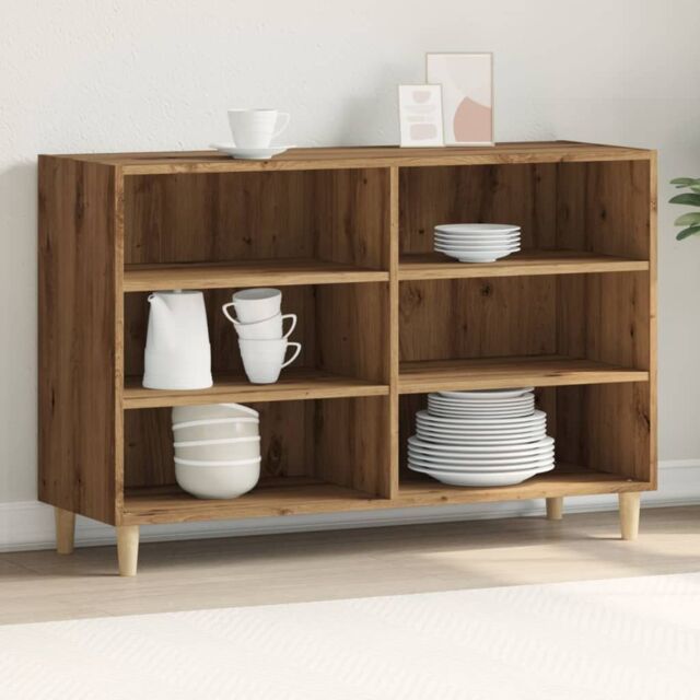 Berkfield Home Sideboard Artisian Oak 103.5x35x70 cm Engineered Wood in Brown - image 1