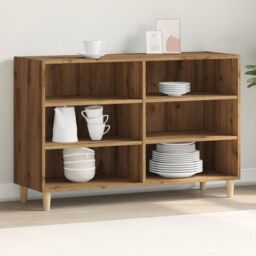 Berkfield Home Sideboard Artisian Oak 103.5x35x70 cm Engineered Wood in Brown - thumbnail 1