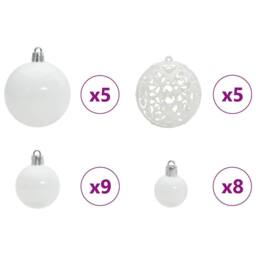 Berkfield Home Beautiful Artificial Pre-lit Christmas Tree Black 150 cm PVC - thumbnail 8