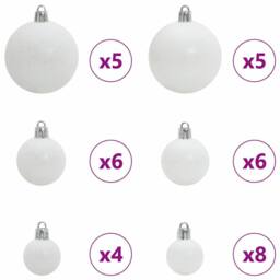 Berkfield Home Beautiful Artificial Pre-lit Christmas Tree Black 150 cm PVC - thumbnail 7