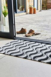 JVL Solemate® Hand Carved Wave Doormat 57 X 100 cm in Grey - Size: 57 cm x 100 cm - thumbnail 3
