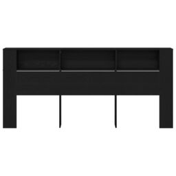 Berkfield Home Headboard Cabinet Black Oak 220x18, 5x104, 5 cm - thumbnail 5