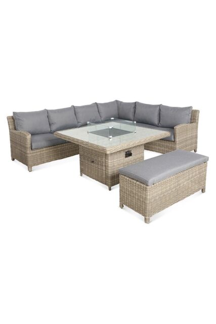 Royalcraft WENTWORTH 7pc Deluxe Modular square Corner Dining / Lounging Set in Natural - image 1