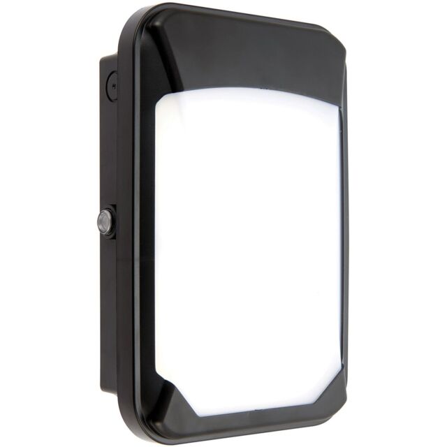 Loops Outdoor IP65 Commercial Bulkhead Wall Light - Cool White LED - Photocell Sensor - image 1