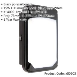 Loops Outdoor IP65 Commercial Bulkhead Wall Light - Cool White LED - Photocell Sensor - thumbnail 2