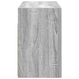 Berkfield Home Bathroom Wall Cabinet Grey Sonoma 60x25x40 cm Engineered Wood - Size: 60 x 25 x 40 cm - thumbnail 7
