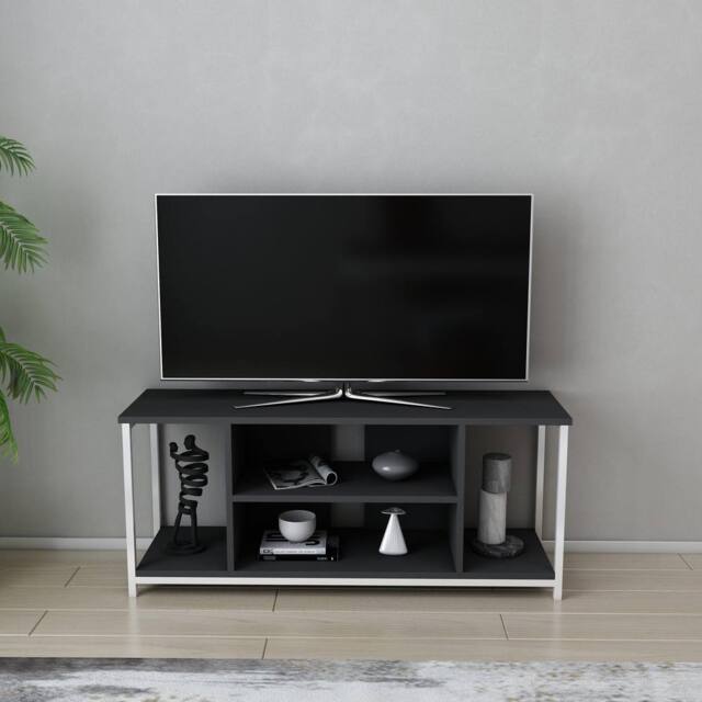 Decorotika Rinaldo TV Unit for TV's up to 63 inch in Dark Grey - image 1