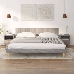 Berkfield Home Beautiful Bedside Cabinets 2 pcs Grey Sonoma 40x35x47 cm - Size: 40 x 35 x 47 cm - thumbnail 2