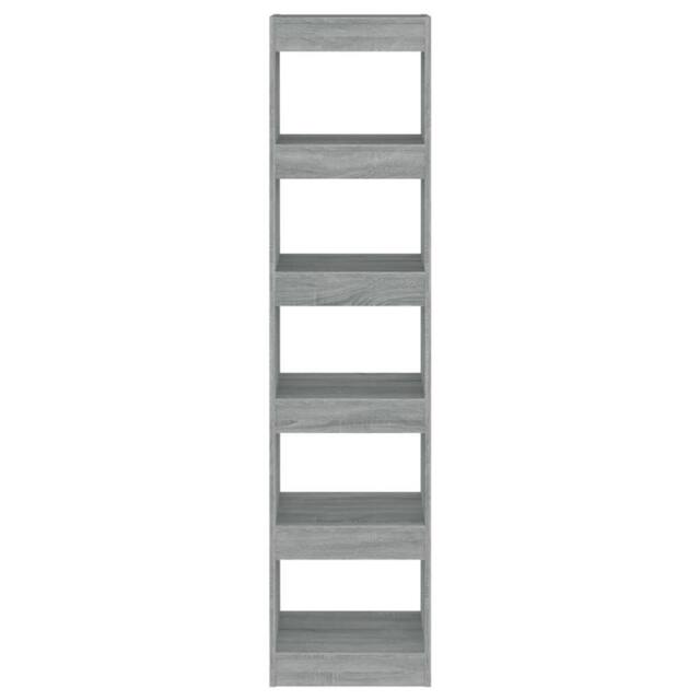Berkfield Home Classic Book Cabinet/Room Divider Grey Sonoma 40x30x166 cm - Size: 40 x 30 x 166 cm - image 1