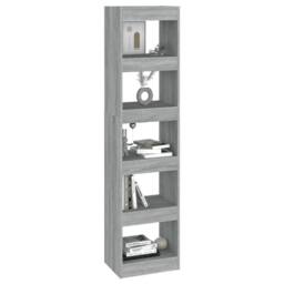 Berkfield Home Classic Book Cabinet/Room Divider Grey Sonoma 40x30x166 cm - Size: 40 x 30 x 166 cm - thumbnail 5
