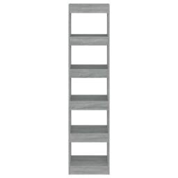 Berkfield Home Classic Book Cabinet/Room Divider Grey Sonoma 40x30x166 cm - Size: 40 x 30 x 166 cm - thumbnail 1