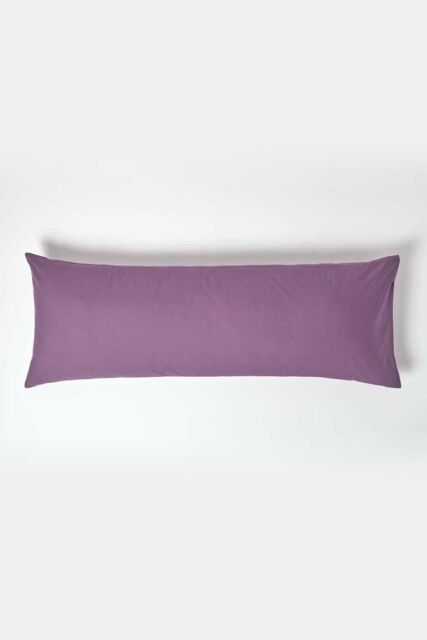 Homescapes Egyptian Cotton Housewife Body Pillowcase 200 TC in Grape - image 1